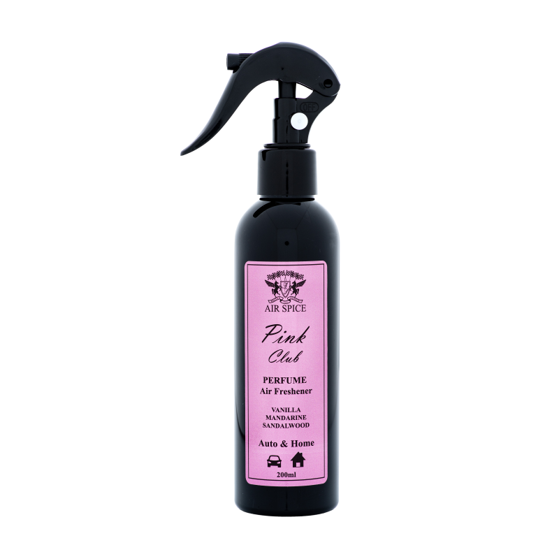 Perfumy do domu Pink Club Spray 200ml - francuska kompozycja zapachowa - mandarynka, wanilia, drzewo sandałowe